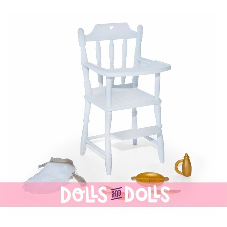 Accessories for Barriguitas Classic doll 15 cm - Set of crib, high-chair and accessories