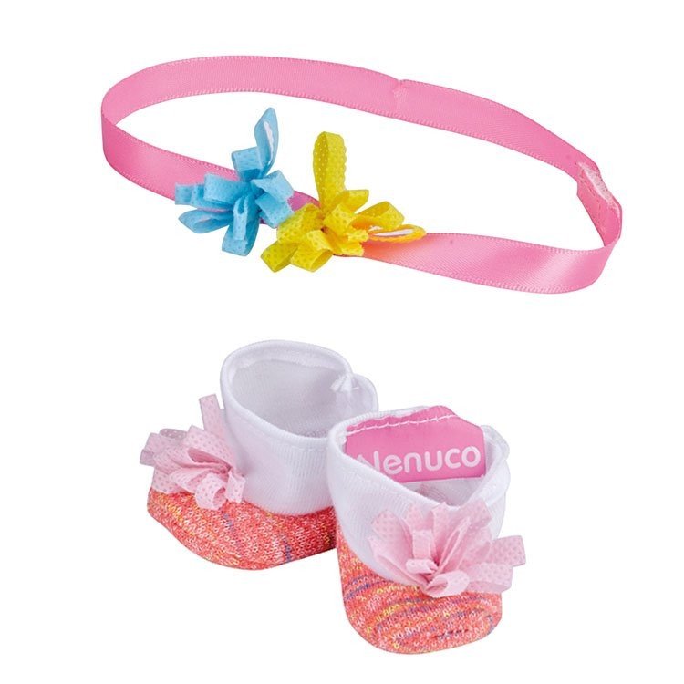 Shoes and accessories for Nenuco doll 35 cm - Booties and headband