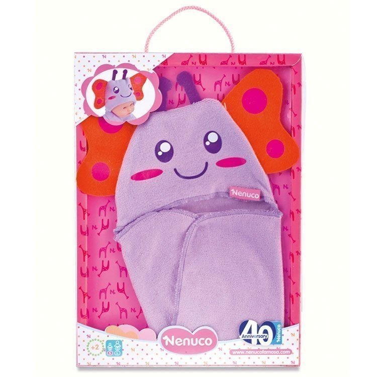 Outfit for Nenuco doll 35 cm - Times of the day - Butterfly bath cape