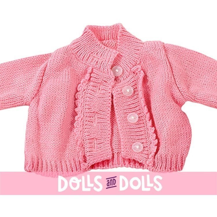 Outfit for Götz doll 42-50 cm - Pink knitted cardigan
