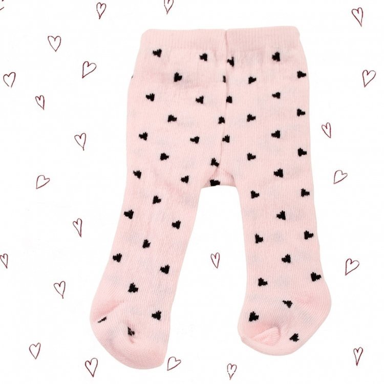 Complements for Götz doll 36-50 cm - Pink tights with hearts