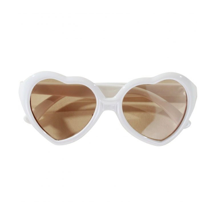 Complements for Götz doll 45-50 cm - White heart sunglasses