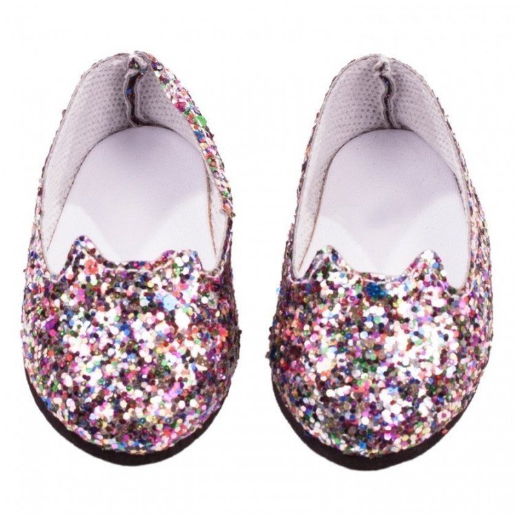 Complements for Götz doll 42-50 cm - Ballerina glitter shoes