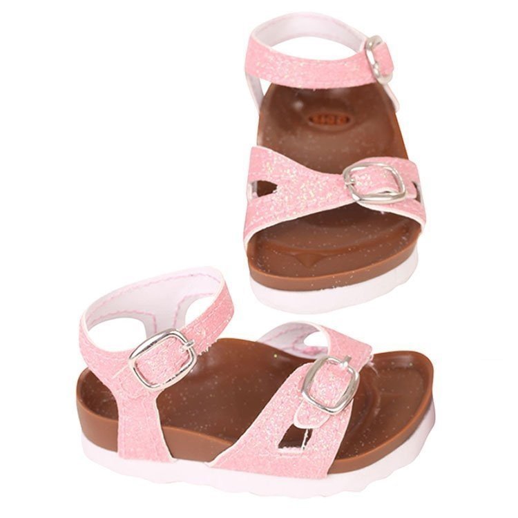 Complements for Götz doll 42-50 cm - Glittery pink sandals