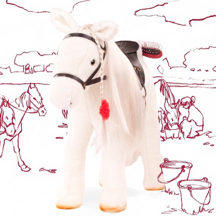 White horse for dolls up to 50 cm by Götz