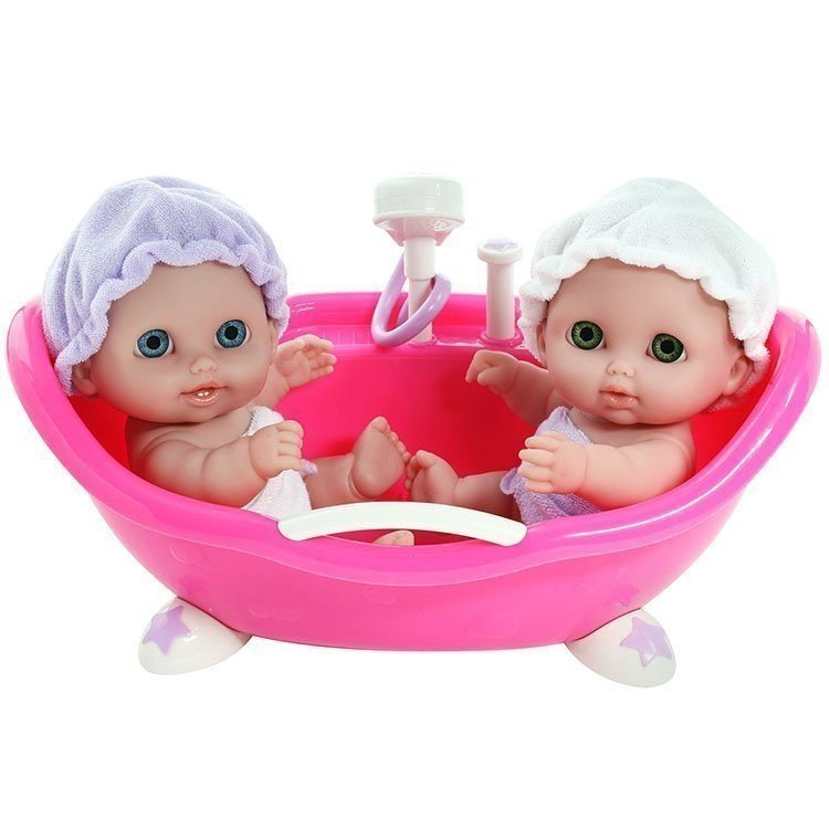 Designed by Berenguer doll 21 cm - Lil' Cutesies - Bathtub with two dolls
