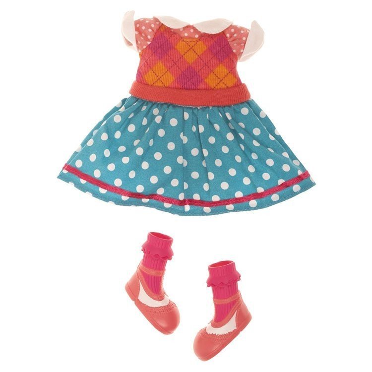 Outfit for Lalaloopsy doll 31 cm - Rhombuses and polka dots dress