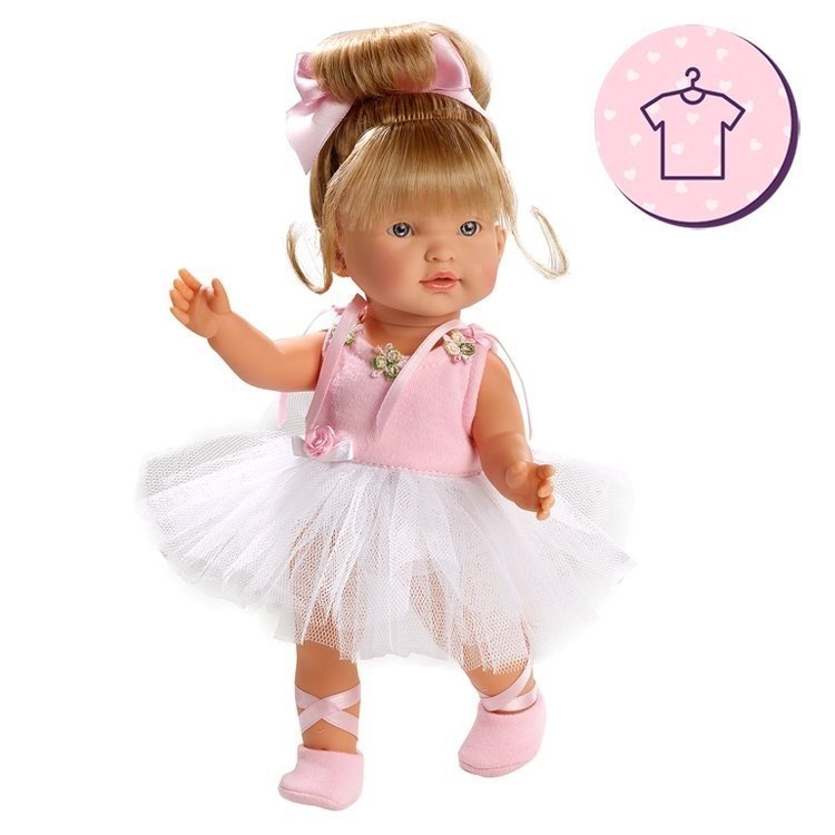 Clothes for Llorens dolls 28 cm - Valeria pink ballet dress