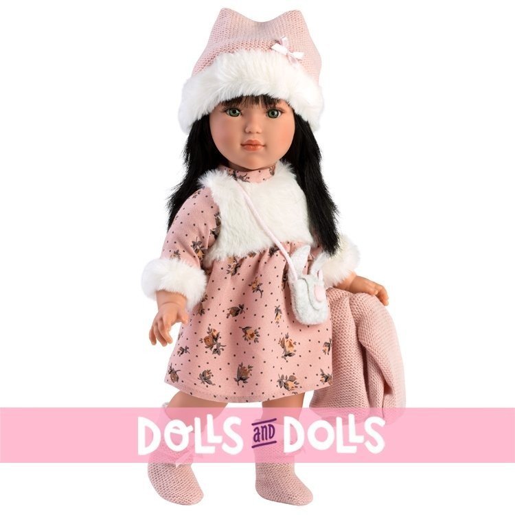 Llorens doll 40 cm - Greta with floral dress and vest