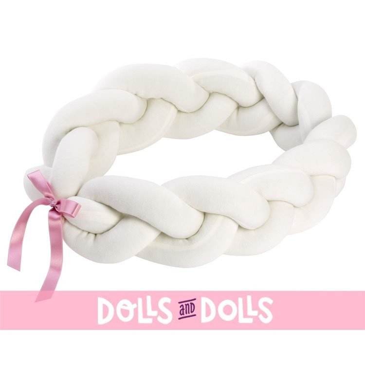 Llorens doll 42 cm - Newborn Crying Lala with braid cot