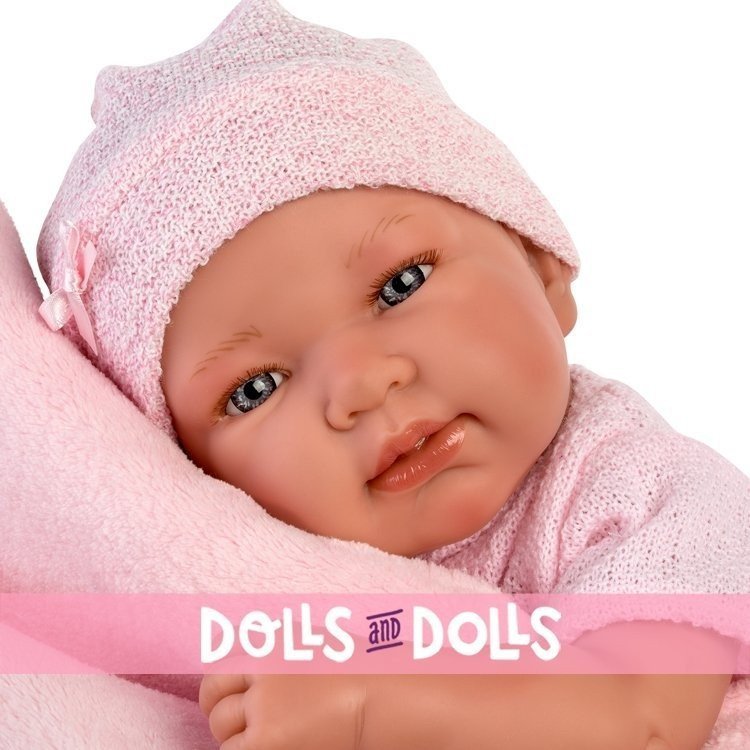 Llorens doll 43 cm - Newborn Tina with changing mat-baby meter