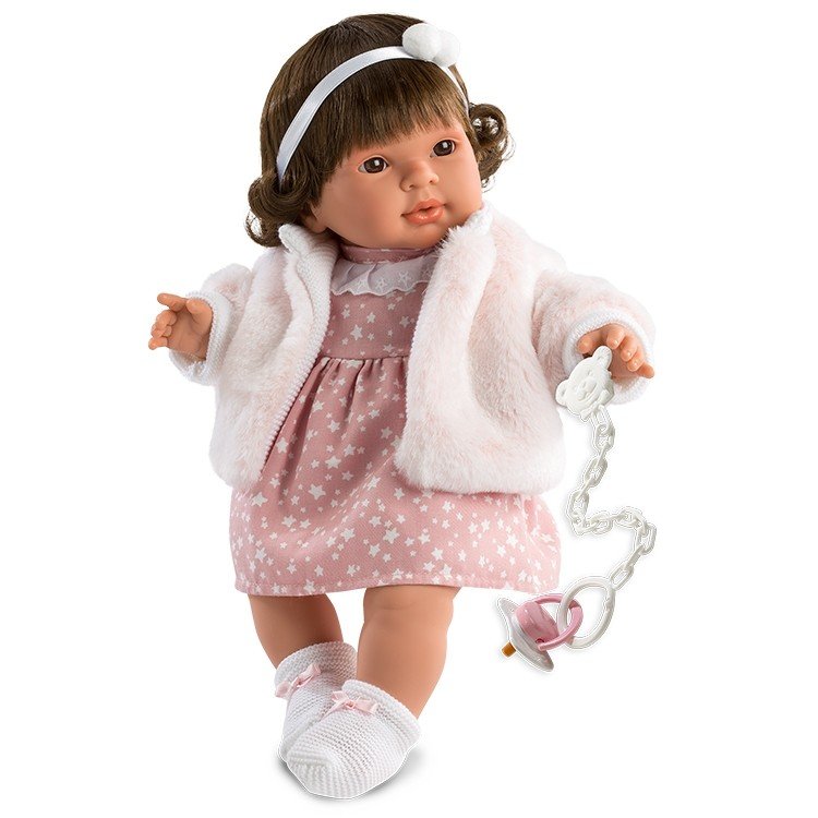 Llorens doll 42 cm - Pippa with pink coat