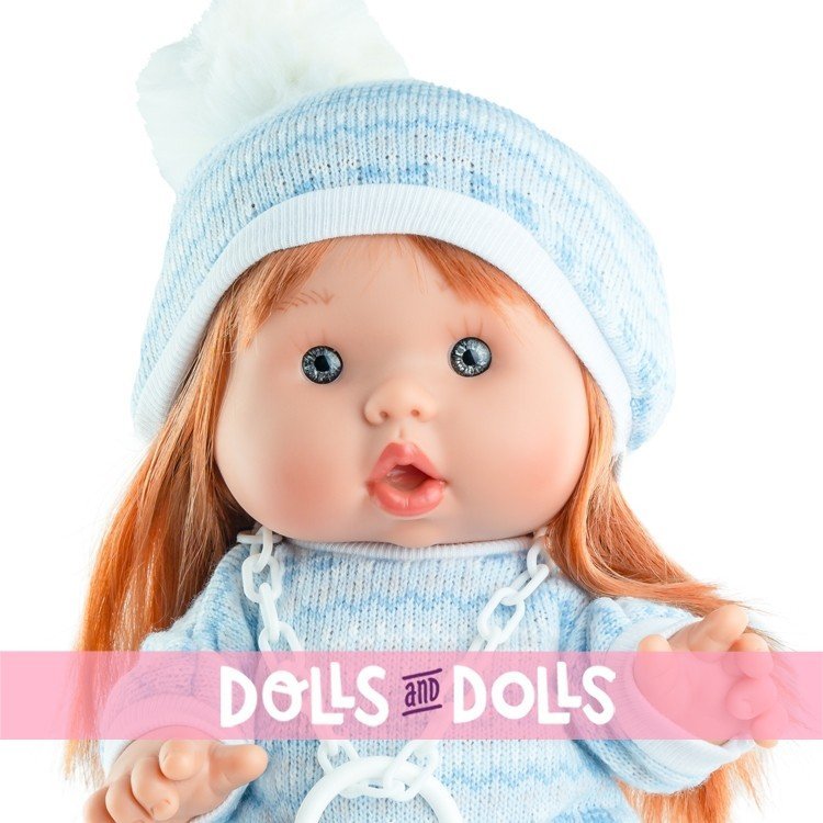 Marina & Pau doll 26 cm - Nenotes Party Edition - Blue wool