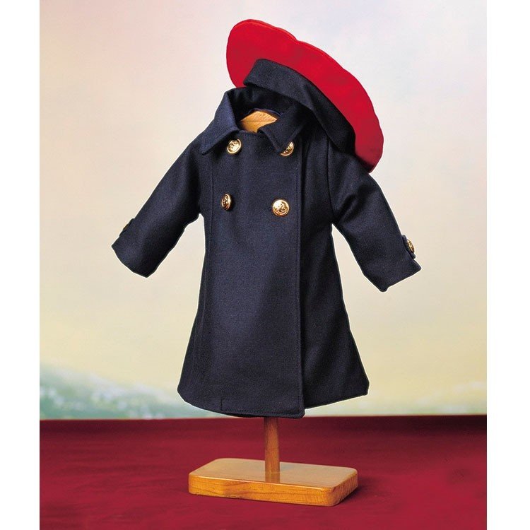 Outfit for Mariquita Pérez doll 50 cm - Blue coat with beret
