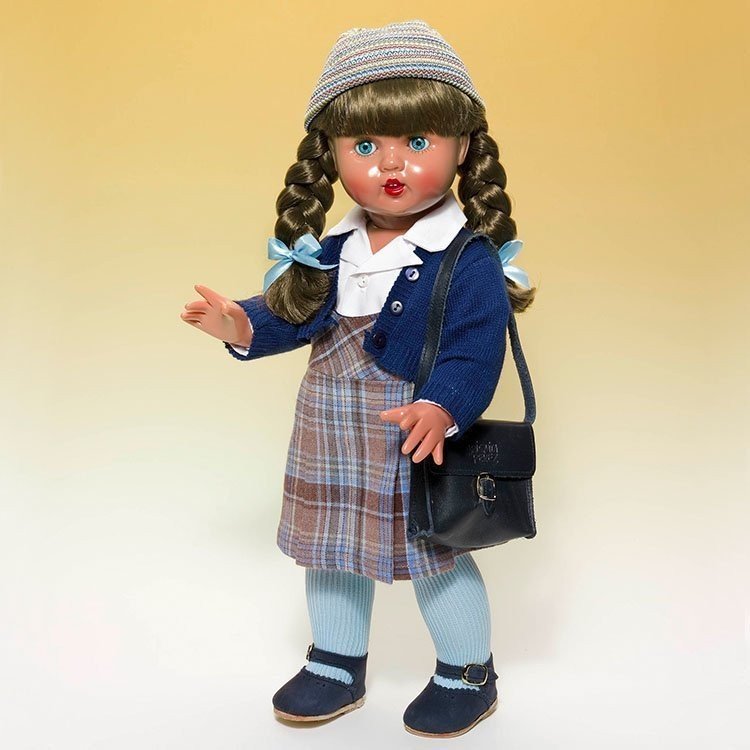 Mariquita Pérez doll 50 cm - Schoolgirl with blue dress