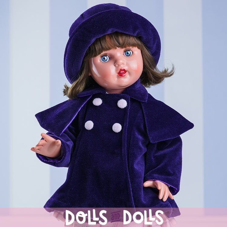Mariquita Pérez doll 50 cm - With purple coat set