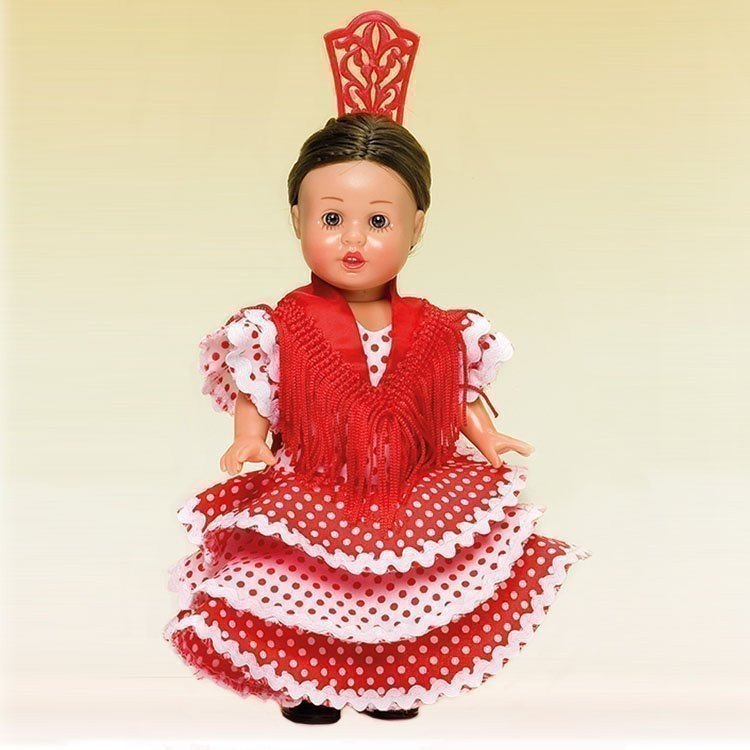 Mini Mariquita Pérez doll 21 cm - With sevillian dress