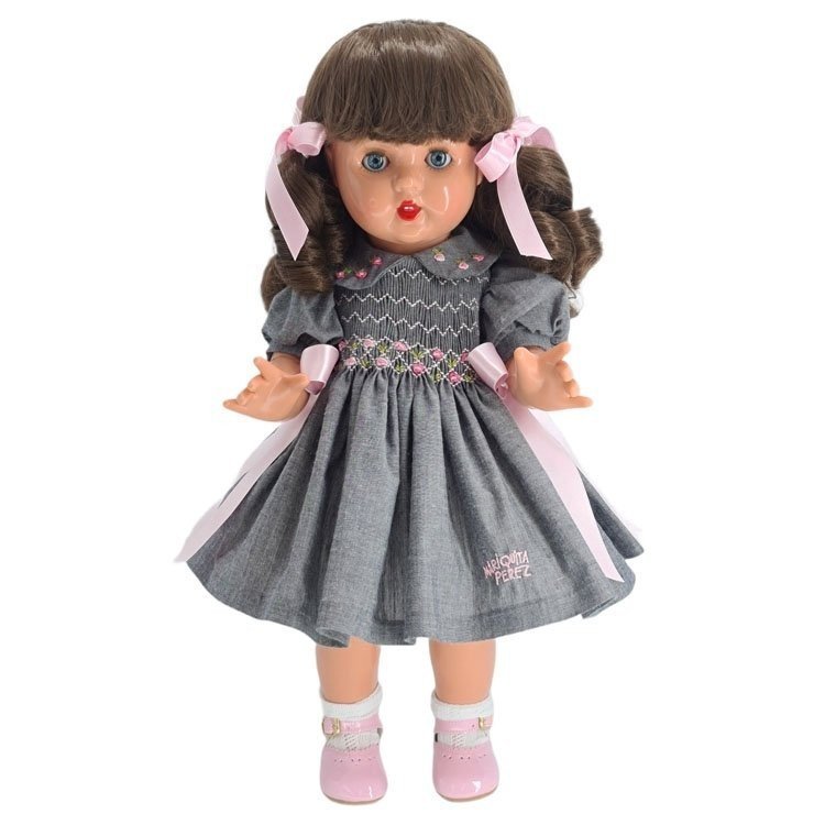 Mariquita Pérez doll 50 cm - With gray and pink dress
