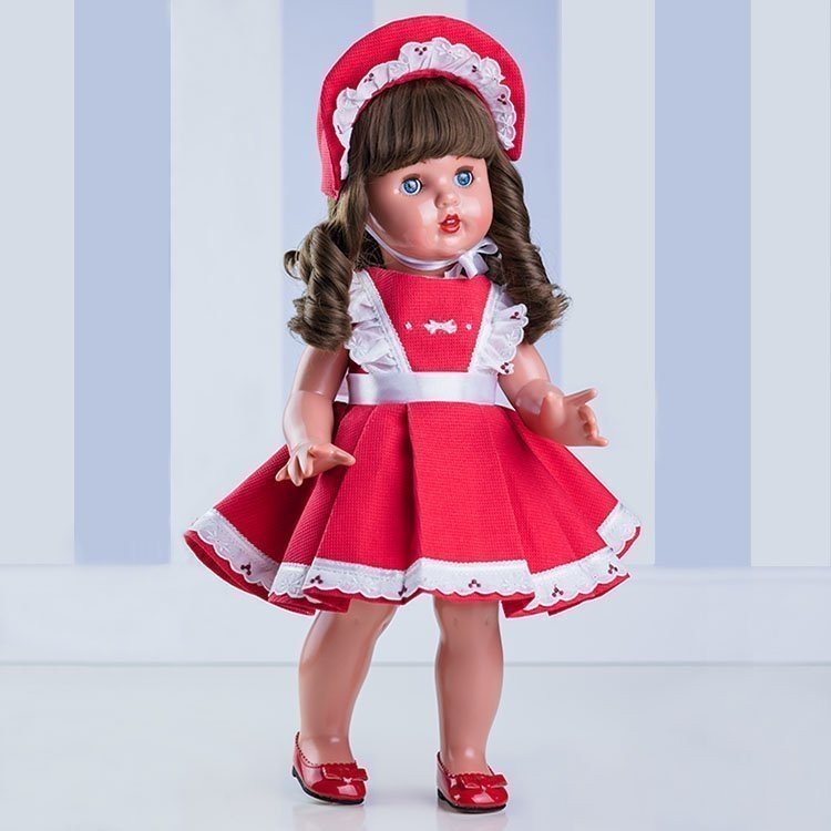 Mariquita Pérez doll 50 cm - With red dress and hood