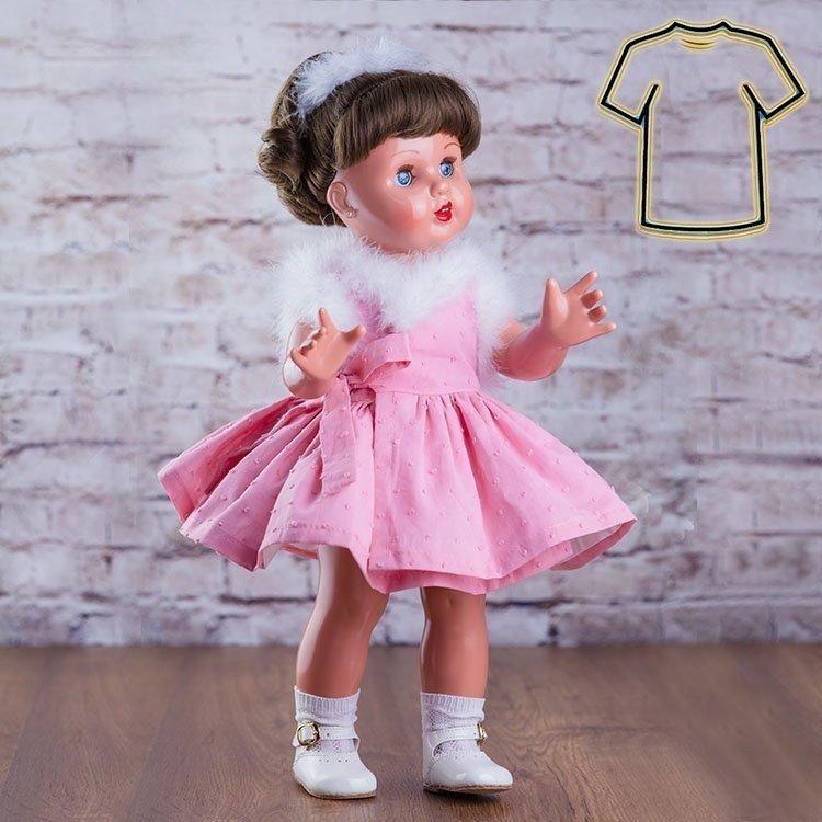 Outfit for Mariquita Pérez doll 50 cm - Pink dress set