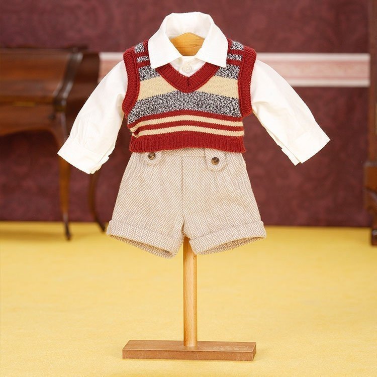 Outfit for Juanín Pérez doll 50 cm - Brown vest set