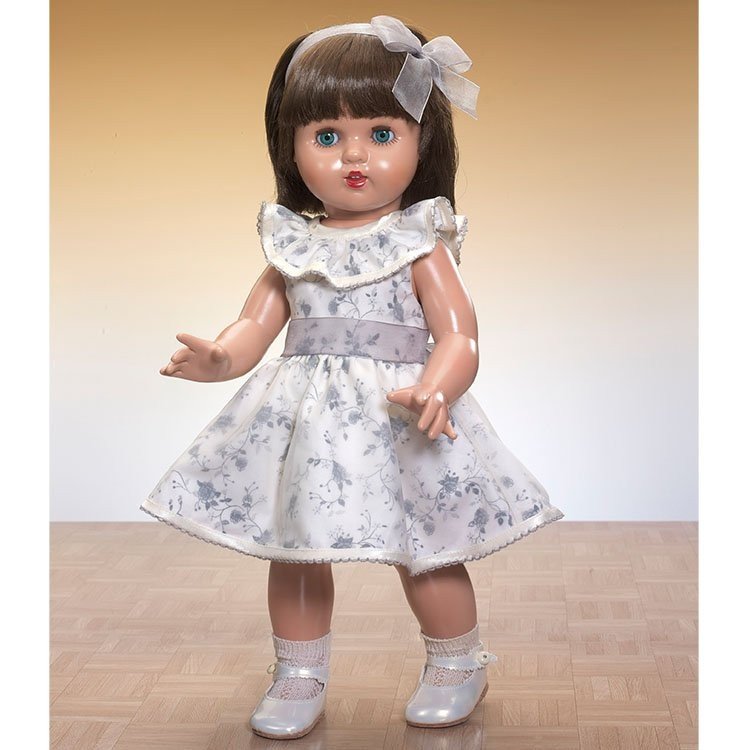 Mariquita Pérez doll 50 cm - With grey printed dress