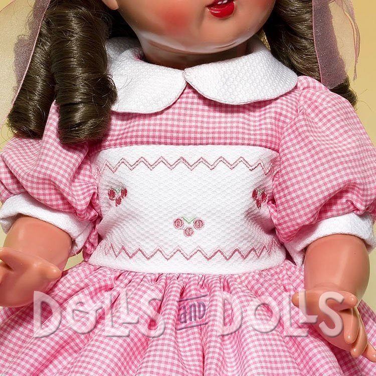 Mariquita Pérez doll 50 cm - Special pink dress checkered