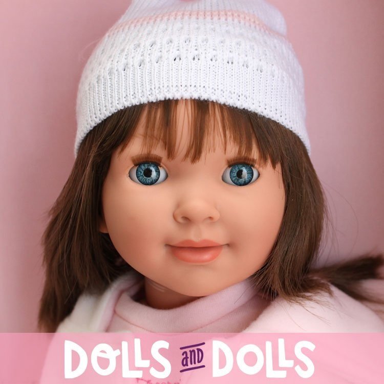 Miel de Abeja doll 45 cm Carolina with beige duffle coat with