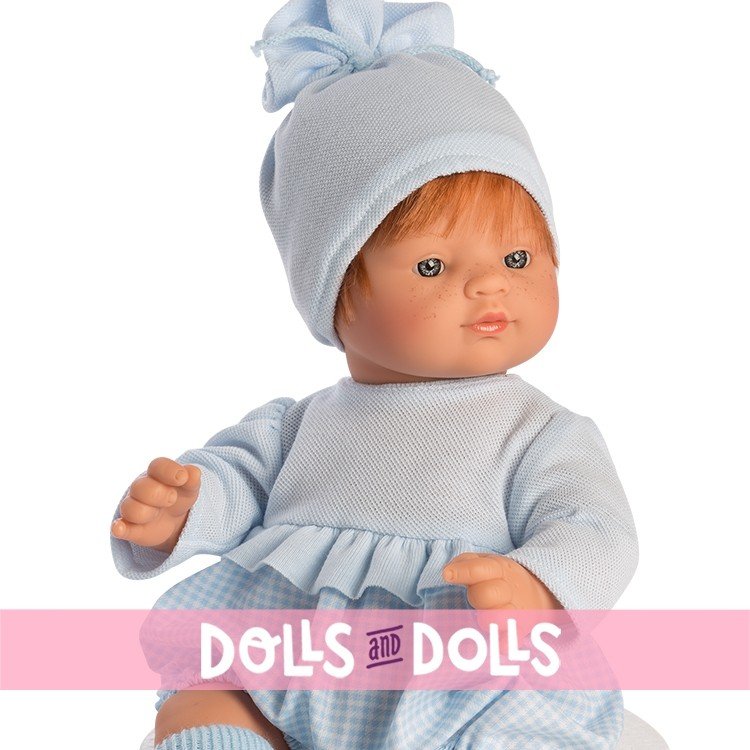 Así doll 36 cm - Guille with light-blue vichy romper with chest