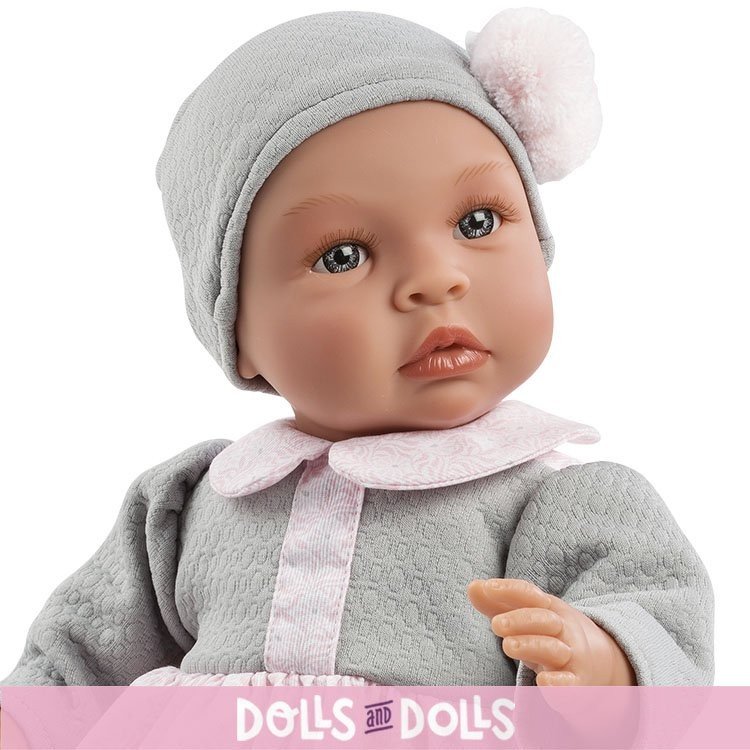 Así doll 46 cm - Leo with pink dress and grey chest