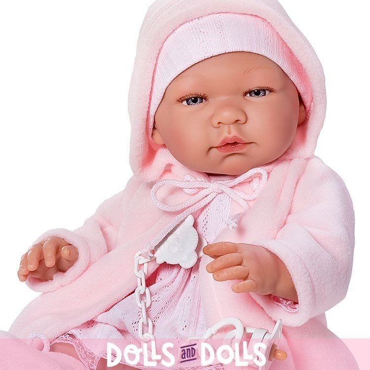 Así doll 43 cm - Maria with pink duffle coat