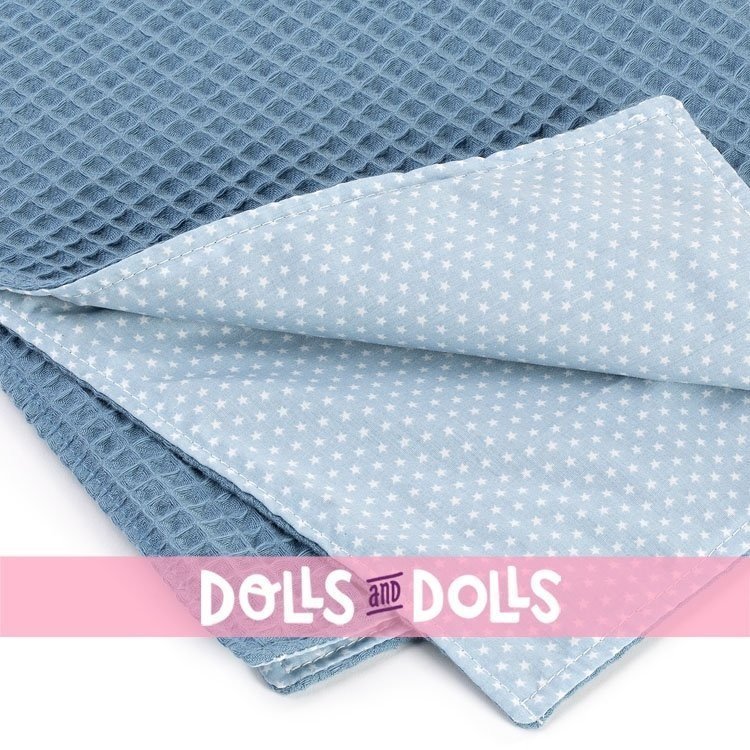 Complements for Así dolls - Blue blanket with white stars