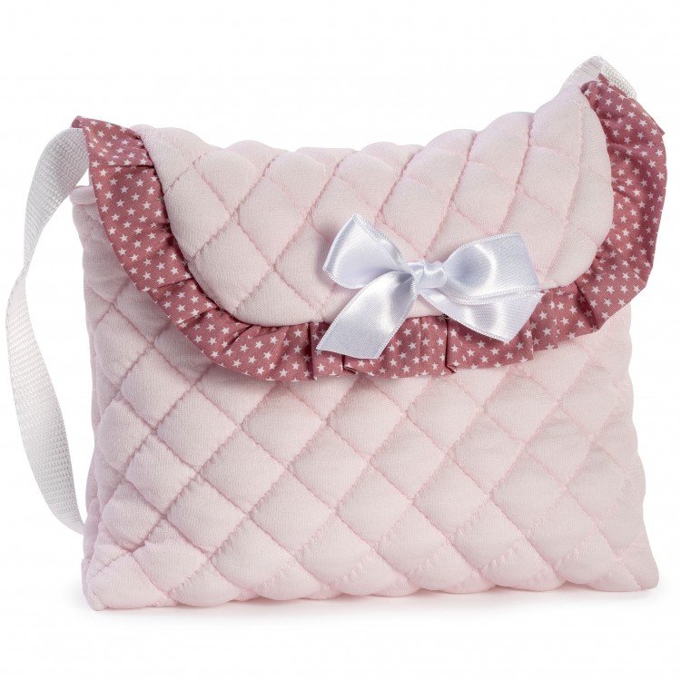 Complements for Así doll - Pink bag with white stars for umbrella doll stroller