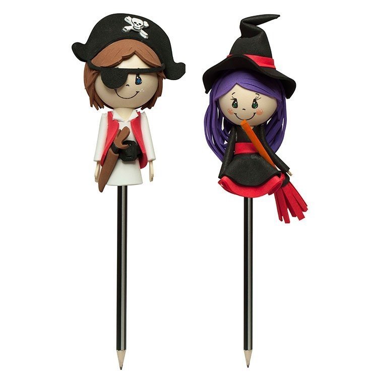 Fofu-pencil assembly kit - Little Witch & Pirate