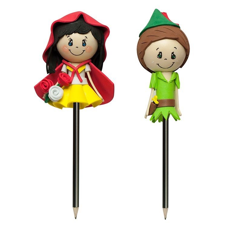 Fofu-pencil assembly kit - Red Riding Hood & Peter Pan - Dolls And