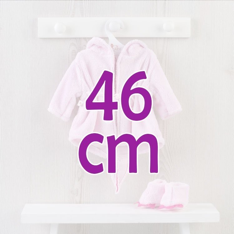 Outfit for Así doll 46 cm - Pink dragon bathrobe with sneakers for Leo doll