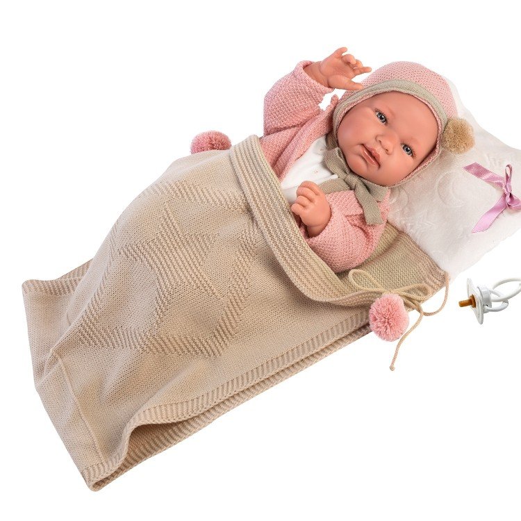 Llorens doll 43 cm - Tina with sleeping bag-blanket