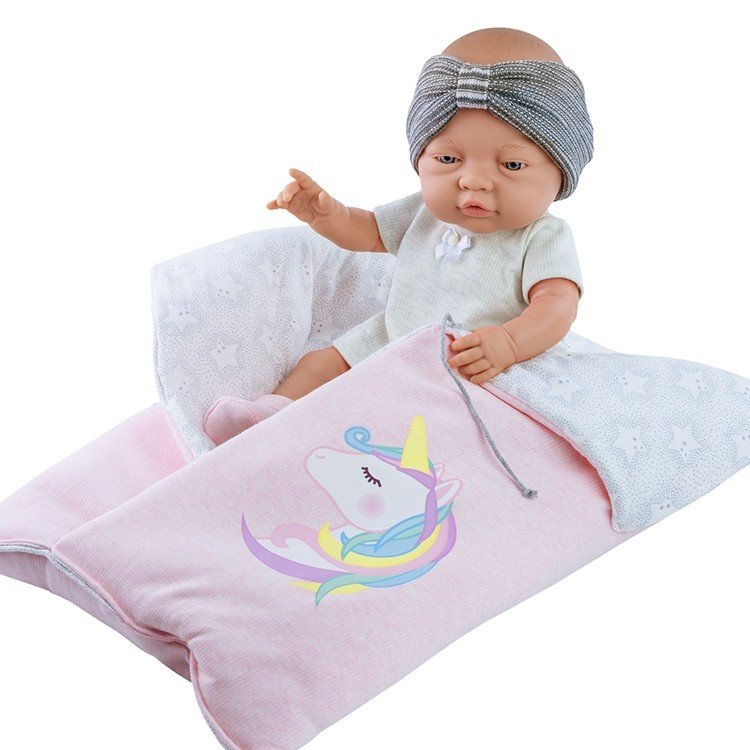 Paola Reina doll 45 cm - Bebita with unicorn sleeping bag