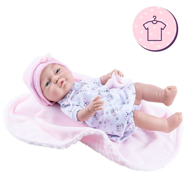 Outfit for Paola Reina doll 45 cm - Bebitos - Outfit with puppies and blanket