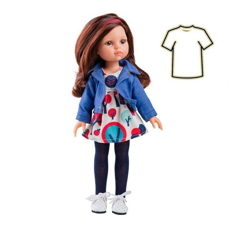 Outfit for Paola Reina doll 32 cm - Las Amigas - Tree dress for Carol