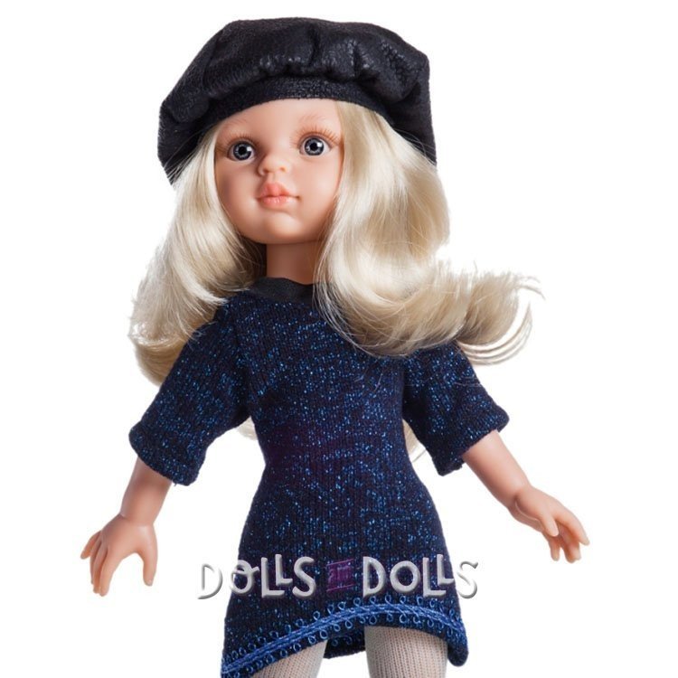 Paola Reina doll 32 cm - Las Amigas - Claudia with bright blue-black dress