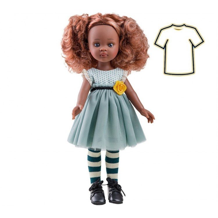 Outfit for Paola Reina doll 32 cm - Las Amigas - Blue dress for Nora