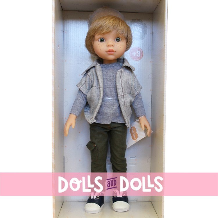 Paola Reina doll 32 cm - Las Amigas - Luis with squared shirt