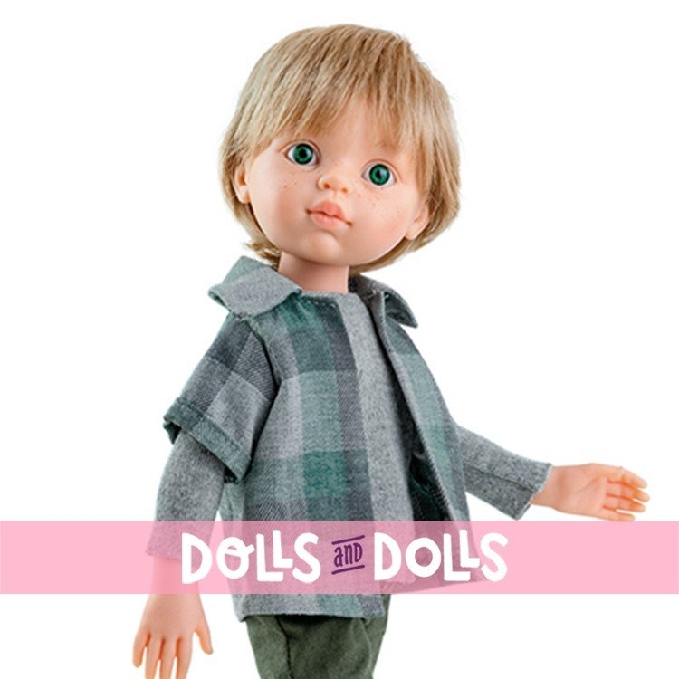 Paola Reina doll 32 cm - Las Amigas - Luis with squared shirt