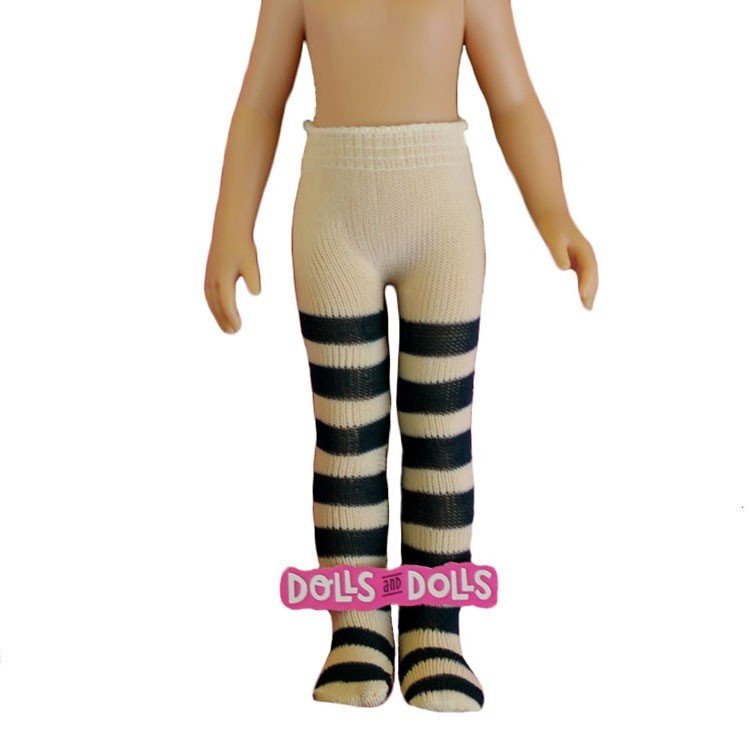 Complements for Paola Reina 32 cm doll - Las Amigas - Green lines tights