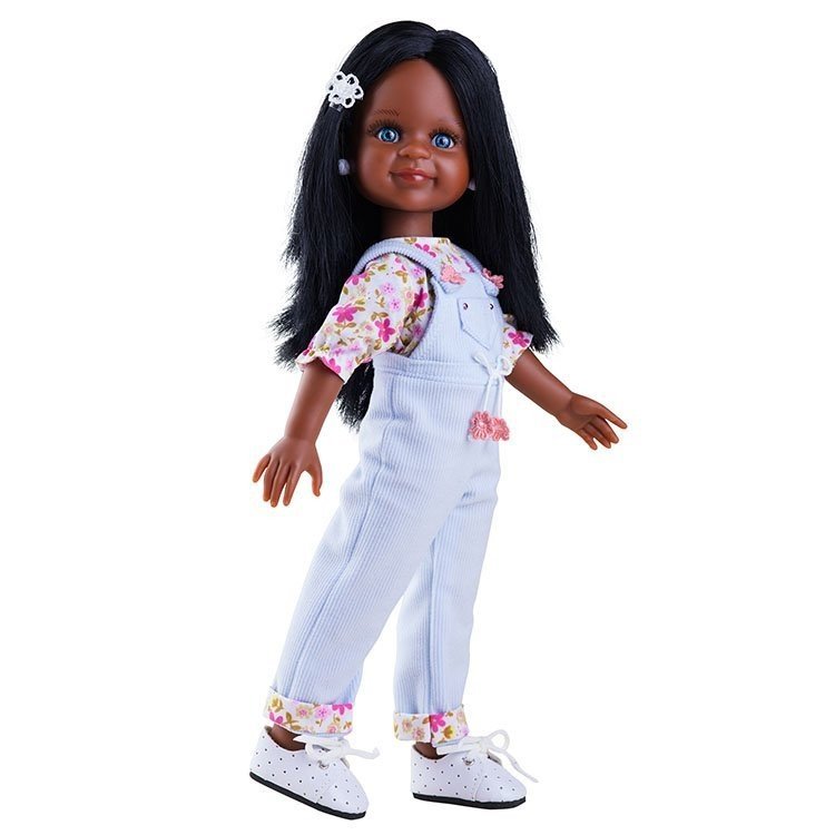 Paola Reina doll 32 cm - Las Amigas - Cleo with blue dungarees