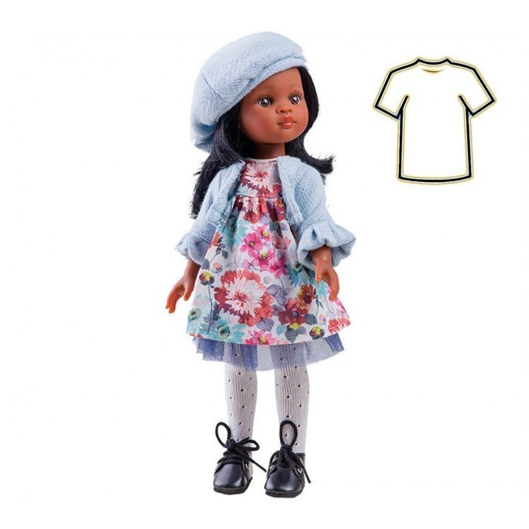 Outfit for Paola Reina doll 32 cm - Las Amigas - Flower dress for Nora