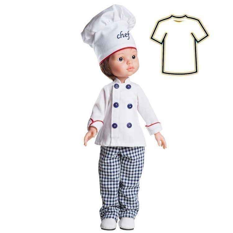 Outfit for Paola Reina doll 32 cm - Las Amigas - Chef dress Carlos