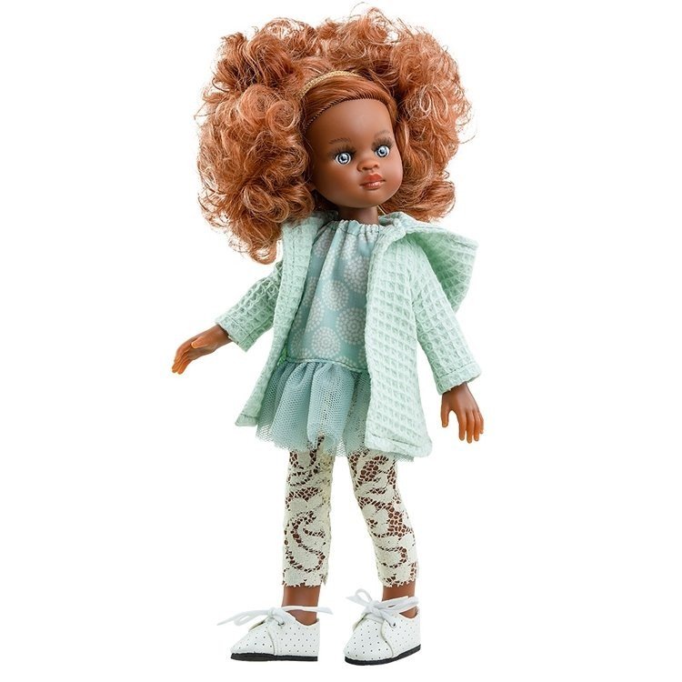 Paola Reina doll 32 cm - Las Amigas Funky - Nora with green outfit