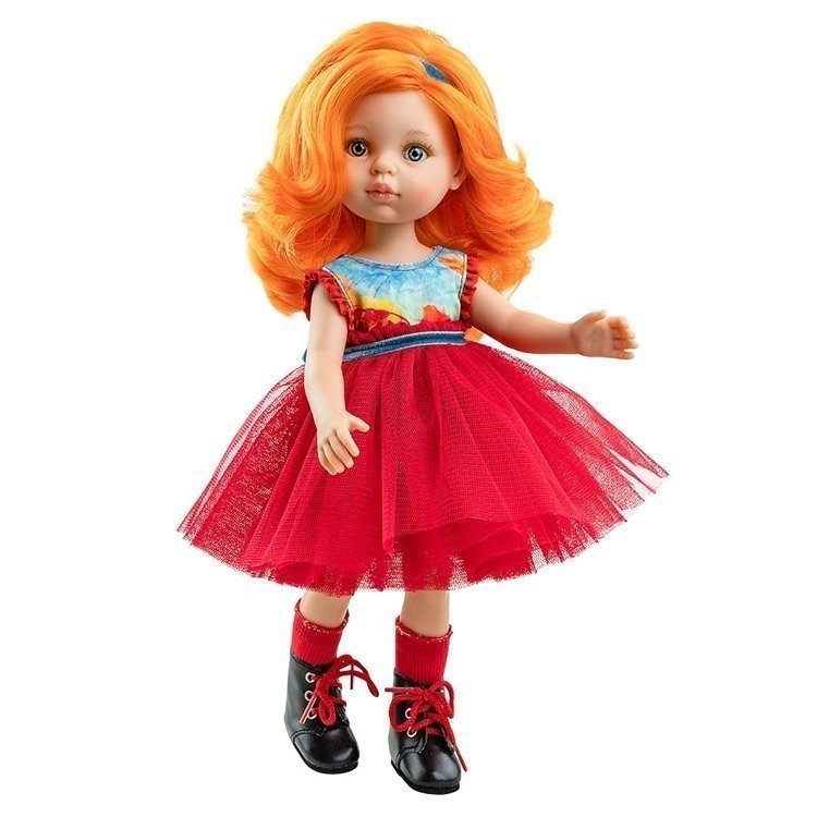 Paola Reina doll 32 cm - Las Amigas Funky - Susana with red tulle dress